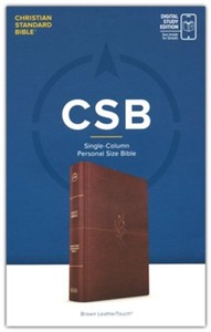 Study: CSB Single Column Personal Size Bible digital study edition brown leathertouch 10 point font