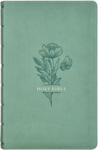 Bibles: KJV Bible Giant Print Teal Faux Leather 14 point font INDEXED