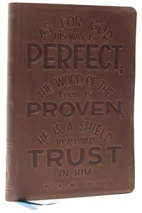 NKJV Thinline Bible, Verse Art Cover Collection, Brown Genuine Leather, Red Lett&hellip;