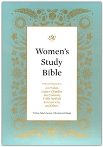 ESV Women's Study Bible nubuck caramel 1 Chronicles 16:34 design 8.5-point type