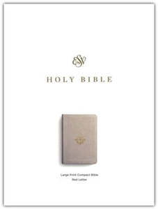 Bibles: ESV Large Print Compact Bible stone branch design trutone 8 font size red letter