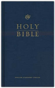 ESV Church Bible Large Print Blue Hardcover 9.75 Point Font