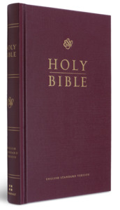 ESV Church Bible Large Print Burgundy Hardcover 9.75 Point Font
