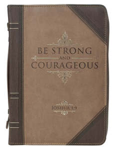 Be Strong and Courageous Portfolio Design Faux Leather Medium Classic Bible Cove&hellip;