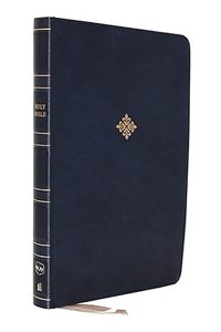 NKJV Thinline Reference Bible Leathersoft Blue Red Letter 8 Point Comfort Print
