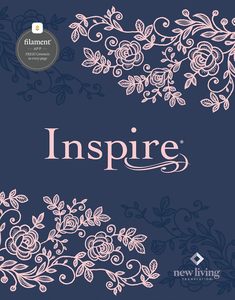 Bibles: NLT Inspire Bible Filament enabled navy hardcover leatherlike 8.65 point font