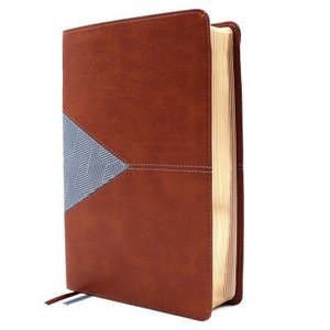 Bibles: NIV Application Bible Personal Size Brown/Blue Imitation Leather 8 point font
