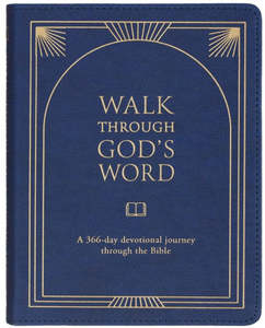 Walk Through God’s Word Navy Faux Leather Devotional
