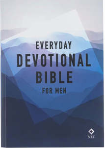 NLT Everyday Devotional Bible for Men Blue Softcover 10-point type