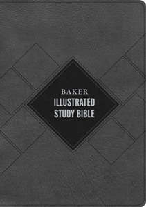 CSB Baker Illustrated Study Bible charcoal leathertouch 9 point font