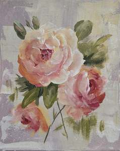 Small Original Heritage Rose Painting #8