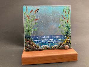 Products: Seascape and flowers 15cm base by 15cm high