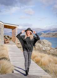 Pants: Legging Pant -Black Check