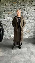 Longline Coat - Moss