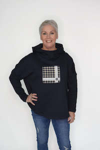 Tops: Goodie Hoodie - Navy Check