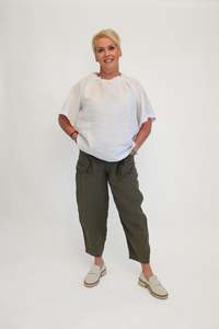 Small: Mici Tie Top - White