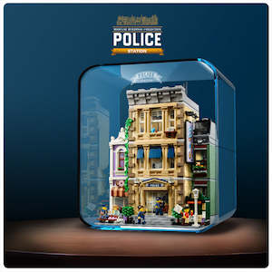 Lego Police Station 10278 Display Case - Crystal blue
