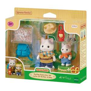 Sylvanian Families: Sylvanian Families Exciting Exploration Set Latte Cat Brother & Baby