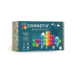 Connetix Tiles: Rainbow Rectangle Pack 18 pc