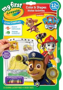 1 2 Years: Crayola PAW Patrol My First Colour & Shapes Sticker Activity Book