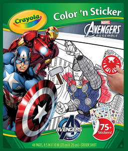 Wheels: Crayola Marvel Avengers Colour & Sticker Book