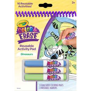 Wheels: Crayola Colour & Erase Reusable Activity Pad - Dinosaurs