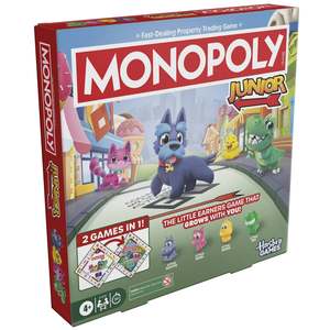 Monopoly Junior Square 2-in-1 Board Game - 2026 Edition