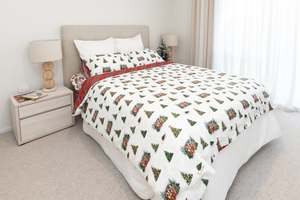 100% Organic Cotton Snowy Christmas Cabin Duvet Set