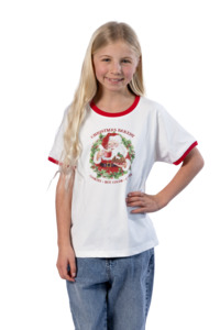Childrens Christmas T Shirts: Children's Cotton Santa Christmas T-Shirt