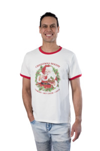 Women's Cotton Santa Christmas T-Shirt