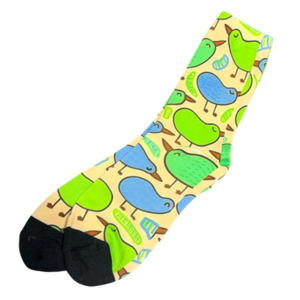 Blue/Cream/Green Kiwi Socks - OSFM