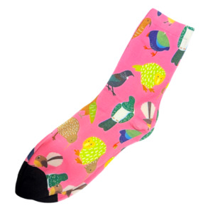 Pink NZ Bird Socks - OSFM