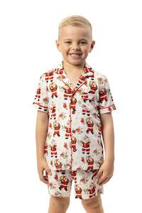 Children's Luxe Bamboo Jolly Santa Christmas Pyjamas
