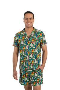 Mens Christmas Pjs: Men's Luxe Bamboo Kiwiana Christmas Pyjamas