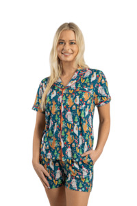 Ladies Christmas Pjs: Women's Luxe Bamboo Australiana Christmas Pyjamas