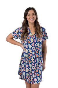 Ladies Christmas Pjs: Women's Luxe Bamboo Gingerbread Christmas Nightie