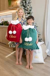 Accessories: Luxe Velvet Plain Santa Sacks (no embroidery)