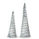 Silver Tinsel Trees - Set of 2