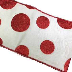 Gift Voucher: White with Red Glitter Polka Dot Ribbon