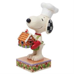 All Things Disney Mickey Mouse Snoopy Sleeping Beauty And More: Peanuts By Jim Shore - Chef Snoopy Holding a Gingerbread House