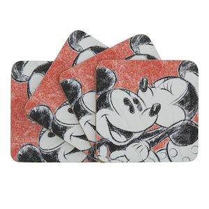 All Things Disney Mickey Mouse Snoopy Sleeping Beauty And More: Disney Home - Mickey and Minnie - Coasters - Set of 4