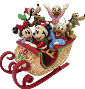 Jim Shore - Disney Traditions - Mickey and Friends - A sleigh Full of Christmas