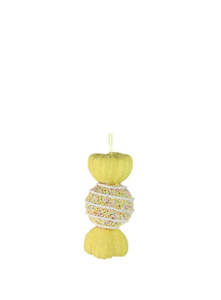 Pale Yellow and Sprinkle Hanging Round Lollie