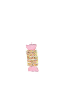 Gingerbread Peppermint And Candy Range: Pink and Sprinkle Hanging Square Lollie