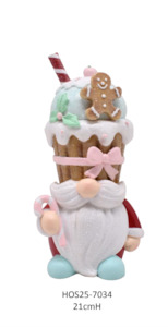 Santa Gnome with Gingerbread insired Candy Filled Hat