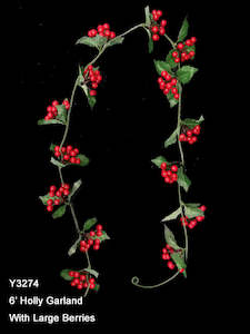 Christmas Trees: Holly with Large Berry Garland