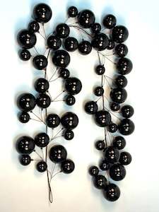Black Bauble Garland - 2m