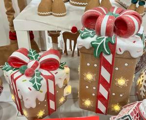 Gingerbread - Set of Two LED Gift set