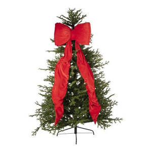 Tree Toppers 1: Rich Red Velvet Bow - Long Tails