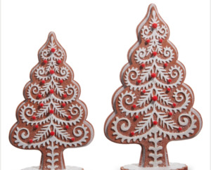Gingerbread Trees - Set of 2